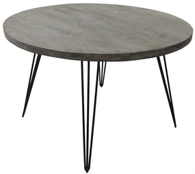 Jedálenský stôl Scorpion 120cm Mango sivý kruh