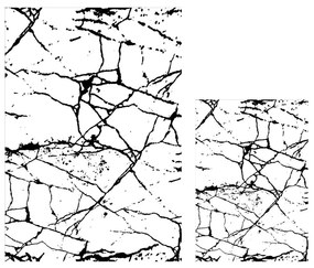 Biele/čierne kúpeľňové predložky v súprave 2 ks 60x100 cm Cracks – Mila Home