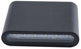 LED Vonkajšie nástenné svietidlo FLOW 2xLED/3W/230V IP54 čierna