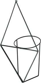 NÁSTENNÝ DRŽIAK NA KVETINÁČ SIMPLY 63X29X17 CM ČIERNA