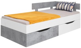 Detská posteľ Sigma SI15 L/P - Biely lux / beton
