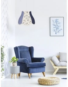 Detský luster na lanku ZUZA 1xE27/60W/230V modrá