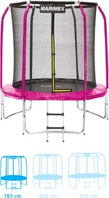 Marimex | Trampolína Marimex Standard 183 cm ružová + vnútorná ochranná sieť + rebrík ZADARMO | 19000109