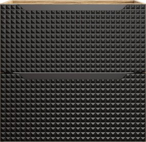 Comad Kúpeľňová skrinka pod umývadlo Luxor Black 60 čierna/dub olejovaný