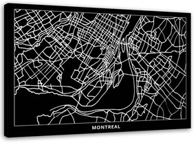 Obraz na plátně Mapa města Montreal - 100x70 cm