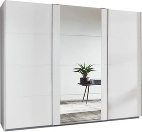 Šatníková skriňa Bern, šírka 270 cm/extra výška 236 cm, biela