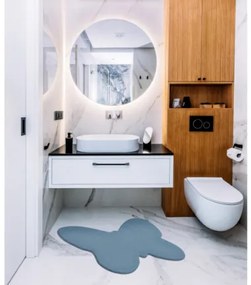 Koberec protišmykový SHAPE 3150 Motýľ Shaggy - modrý plyš
