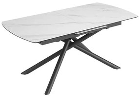 Rozkladací keramický jedálenský stôl Mairead 180-230 cm biely