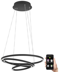 Eglo 900479 - LED Stmievateľný luster na lanku LOBINERO-Z LED/43,2W/230V čierna