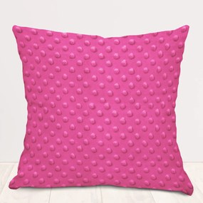 Biante Detská obliečka na vankúš Minky 3D bodky MKP-020 Ružovo fialová 40 x 60 cm