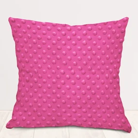 Biante Detská obliečka na vankúš Minky 3D bodky MKP-020 Ružovo fialová 70 x 90 cm