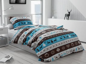 Bavlnené obliečky ZIMNÉ SOBY hnedé Rozmer obliečky: 70 x 90 cm | 140 x 200 cm