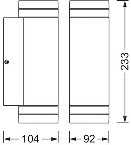 Nástenné svietidlo zhora nadol 2x GU10 IP44 Endura BEAM GAP UPDOWN LEDVANCE