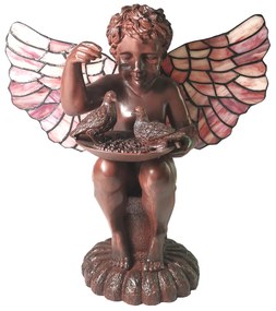 Dekoratívna vitráž lampa 33*21 ANJEL