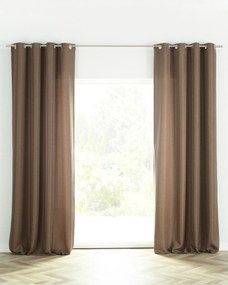 Záves BASIC s kolieskami 140x280 cm hnedý 1 ks.