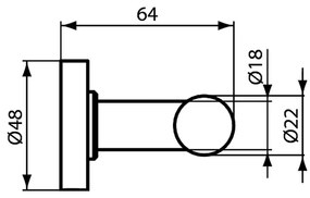 Ideal Standard IOM - Dvojitý vešiak na uteráky, chróm A9116AA