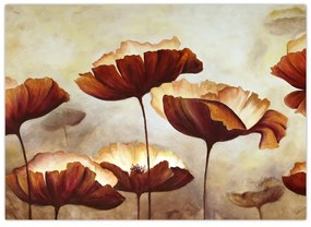 Obraz červených kvetov (70x50 cm)