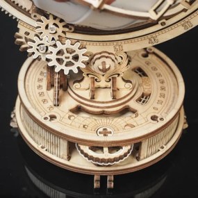 RoboTime - 3D drevenené mechanické puzzle Svietiaci glóbus