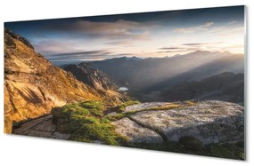 Nástenný panel  Mountain Sunrise 125x50 cm