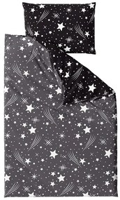 Obliečky z mikrovlákna NOČNÁ OBLOHA čierno-sivé Rozmer obliečky: 2 ks 70 x 90 cm | 200 x 220 cm