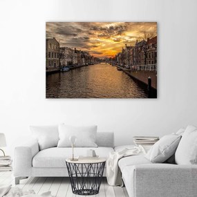 Gario Obraz na plátne Mesto pri rieke Rozmery: 60 x 40 cm