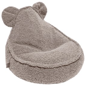 Bearly Sedací vak s uškami Teddy Light Grey