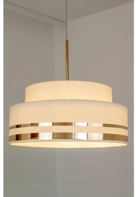 Luster na lanku TAMI 1xE27/60W/230V pr. 40 cm béžová/zlatá