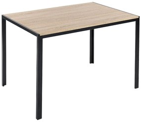 Jedálenský stôl 120 x 80 cm svetlé drevo/čierna NEWFIELD Beliani