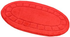 Kúpeľňový koberček Ocean Red červený ovál