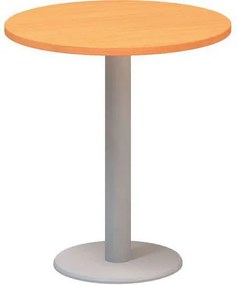 Kruhový konferenčný stôl Alfa 400 so sivým podnožím, 70 x 74,2 cm, dezén buk Bavaria
