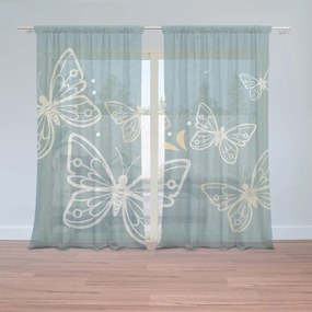 Sablio Záclony Motýle: 2ks 150x250cm