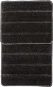 Antracitové kúpeľňové predložky v súprave 2 ks 50x80 cm Yeni Cizgli – Foutastic