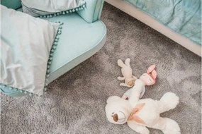 Koberec Micro fiber soft shaggy strieborný