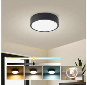 Brilagi - LED stropné svietidlo POOL LED/18W/230V 3000/4500/6000K pr. 20 cm čierne