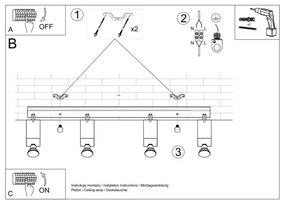 Bodové svietidlo MERIDA 4xGU10/40W/230V biela