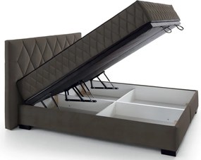 Posteľ Reve 180x200 cm, blatistá hnedá látka