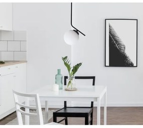 Luster na lanku FIRA 1xE27/60W/230V čierna