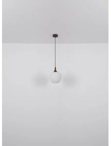 Globo 15548H1C - Luster na lanku MAXY 1xE27/60W/230V biela/hnedá