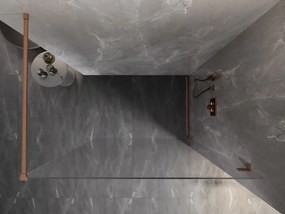 Mexen Lunar sprchová stena pravá 70 x 200 cm, 8mm číre sklo, medená matná, 830-070-000-65-00-P