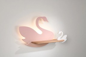 Candellux SWAN Nástenné svietidlo 5W LED IQ KIDS pink+white 21-75598