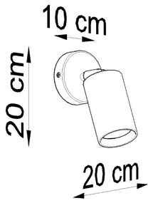 Bodové svietidlo Berg, 1x drevené tienidlo, (možnosť polohovania)