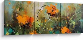 Obraz - Kvitne (s hodinami) (90x30 cm)