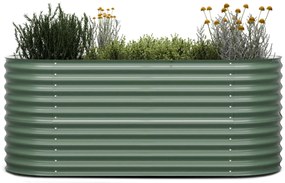 High Grow, vyvýšený záhon, 200 x 80 x 100 cm, z vlnitého oceľového plechu, jednoduchá montáž, odolný voči hrdzi a mrazu