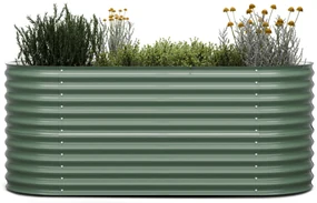 High Grow, vyvýšený záhon, 200 x 80 x 100 cm, z vlnitého oceľového plechu, jednoduchá montáž, odolný voči hrdzi a mrazu
