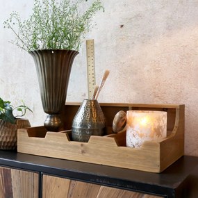 Chic Antique Úložný drevený box s priehradkami