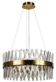 LED Stmievateľný luster na lanku LED/80W/230V 3000-6500K zlatá + diaľkové ovládanie