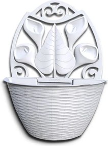 BAMA Závesný kvetináč GERLA, biely Množstvo: 2 ks