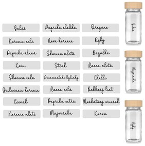 Orion Súprava 16 ks koreničiek PIMEN 80 ml + 4 ks organizér na koreničky VASKY + súprava 24 ks štítkov