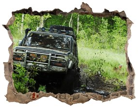 Foto fotografie díra na zeď Jeep v lese nd-k-4134018