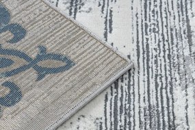 Koberec CORE W9797 Ramka, Rozeta - modrý / sivý